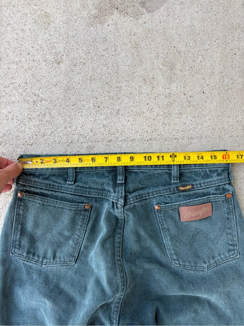 Vintage 90s Wrangler Cowboy Cut 13MWZKM Hunter Green Jeans Made in USA 32x33 - Picture 6 of 9